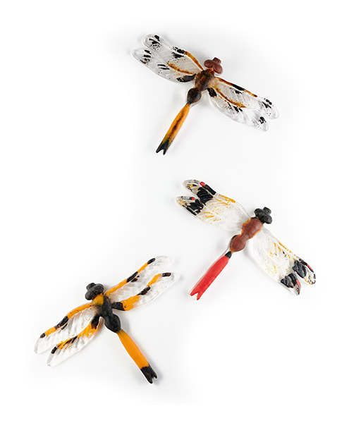 Three Dragonflies 24 x 18 x 2 cm each (W x D x H)