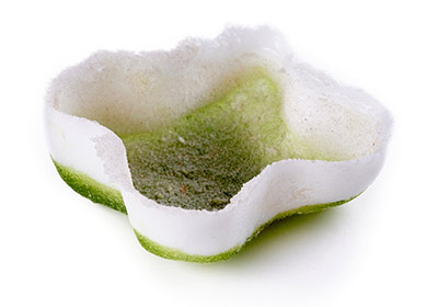 Small Green and White Bowl 15 x 14 x 4.5 cm (W x D x H)