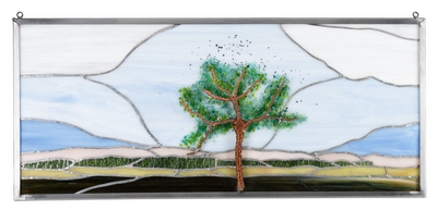 Landscape with copper tree 62 x 28 cm (W x H)