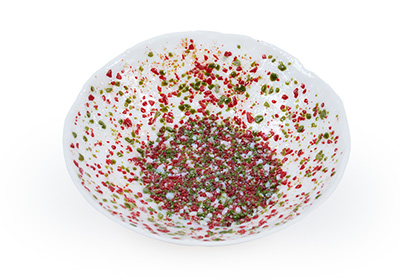 White, Red and Green Bowl (diam. 20 cm)
