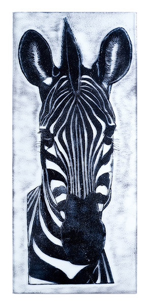 zebra01: Zebra Head 19 x 42 cm (w x h) 