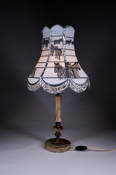 Zebra Lamp 34 x 68 cm (w x h)